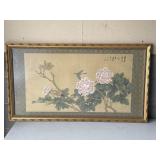 38" 21.5" Oriental Art Work Framed