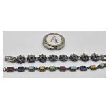 (2) Colorful Beaded Bracelets + Purse Hook