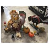 Box With Decorative Chickens & More One Chicken