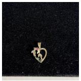 925 Silver Heart 3 Stone Charm For Necklaces