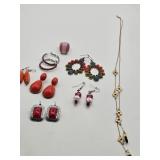 (6) Prs Earrings,  (1) Ring & (1) Glasses Chain