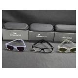 (3) Pr Lookmatic Glasses w/Cases & Box