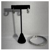 2Pc, 925, Bracelet & Earrings