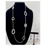 Premier Designs Art Chain Link Necklace Silver