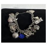 Sz:8, 925, Silver Charm Bracelet