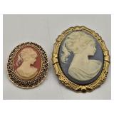 (2) Cameos - Large Blue One Is VTG