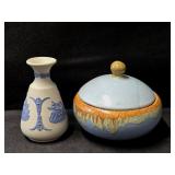 Wedgewood Vase & Lidded Bowl