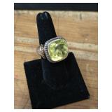 18kt & Sterling Citrine Gemstone Ring