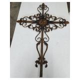 29"ï¿½40.5" Cross, Chafing Dish w/Wooden Handles,