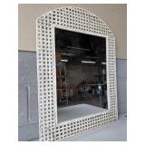 30ï¿½x22ï¿½ Basket Weave Metal Frame Arched Mirror