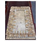 27"x41" Vintage Hand Made Wine Cork Art Decor
