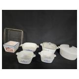 Vintage Corning Ware, Pyrex Dish, Popcorn Dish &