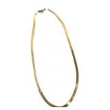10K 9" Herringbone Gold Necklace