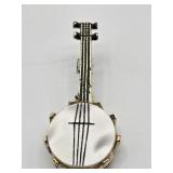 VTG Mid Century Mother of Pearl Banjo Brooch