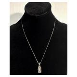 925 Vintage Silver Chain w/Locket