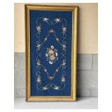 19.5"x 37" Floral Embroidered Hanging Decor