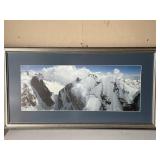30.5"X29" Framed Photograph of a Mountain Range