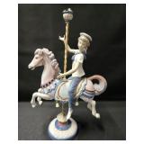 Lladro Boy on Carousel Horse Porcelain Sculpture