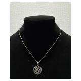 925 Silver Flower Charm Necklace
