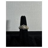 Sz: 7, 925 Silver Flower Ring