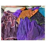 Plastic Bin w/Costumes & Gift Bags