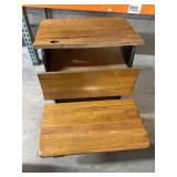 Vintage Wooden School Desk 29" Tall