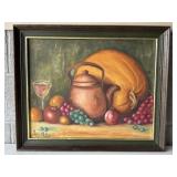 19ï¿½x23ï¿½ ï¿½Still Life Of Fruit & Vesselï¿½ By Shari