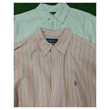(2) Ralph Lauren Mens Dress Shirts Sz 17-1/2