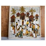 33ï¿½x31ï¿½ African Village Scene, Wall Frame