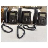 (3) Polycom Corded Media Phone System