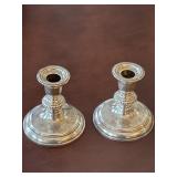 2 Vintage Candle Holders 4"