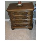 Wooden Side Table w/4 Drawers