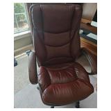 Red Leather Type Office Chair