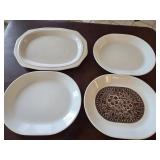 (3) Corelle Platters & (1) Heavy Platter