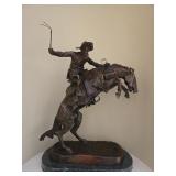 "The Bronco Buster" Bronze Sculpture by F