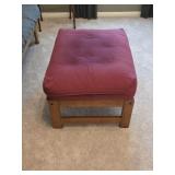 29"ï¿½21"ï¿½16" Wooden Ottoman w/Cushion