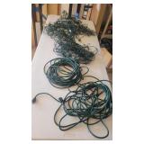 Several heavy duty extension cords and several