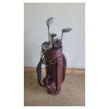 Super light golf bag with miscellaneous clubs All