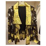 Couture Believed Silk Gingko Print Jacket /