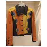 Hand Beaded Aztec Style Blazer / Med/Large