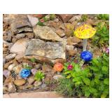 (4) Mushroom Yard Decor
