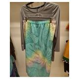 Gray Long Sleeve Top & Madi SkirtL/xl