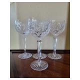 (4) Waterford Crystal Clare Wine Hock
