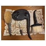 Vintage Antique Set Brush & Hand Mirror