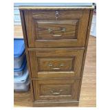 18.5"x24"x39 Wood 3 Drawer File Cabinet Has a Key