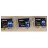 (3) New Epson T0982 Ink Cartridges
