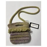 VTG Chartreuse & Plum Wool Bag