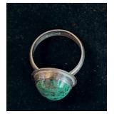 Sterling Ring w/Turquoise Color Stone Sz 8