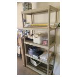 6 foot tall plastic shelving unit. Only the