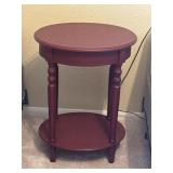 15.5"x19.5ï¿½x27" Oval Wooden Night Stand